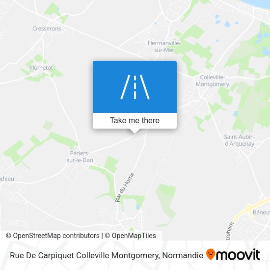 Rue De Carpiquet Colleville Montgomery map