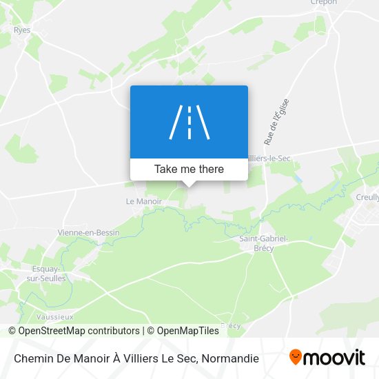 Chemin De Manoir À Villiers Le Sec map