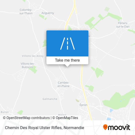 Chemin Des Royal Ulster Rifles map