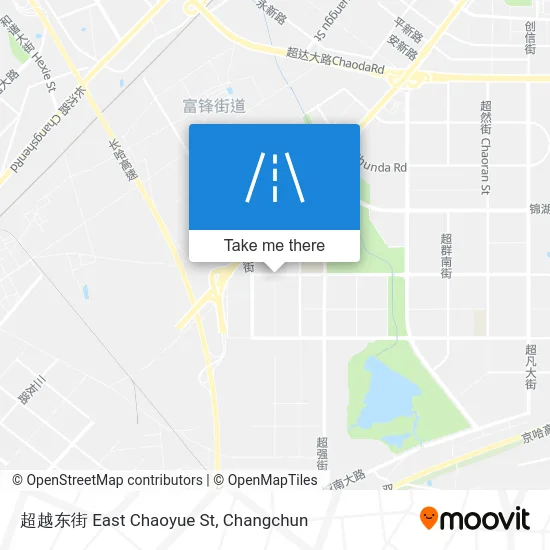 超越东街 East Chaoyue St map