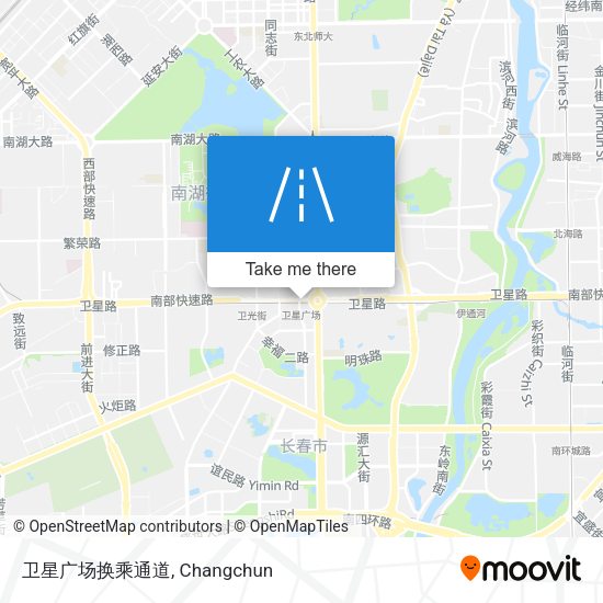 卫星广场换乘通道 map