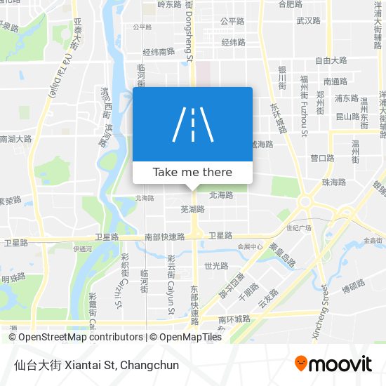 仙台大街 Xiantai St map