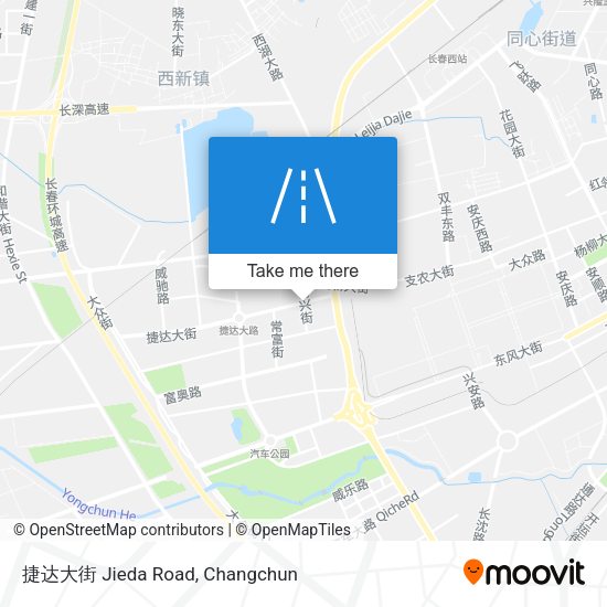捷达大街 Jieda Road map