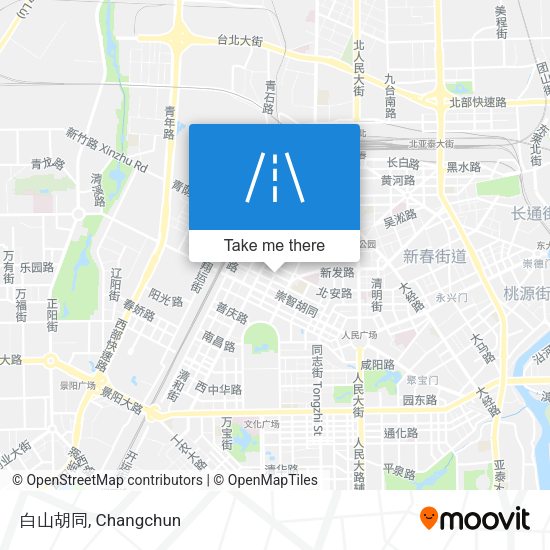 白山胡同 map
