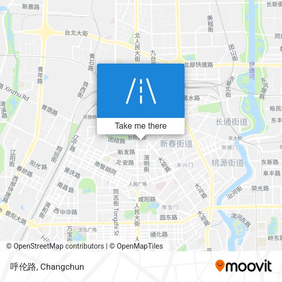 呼伦路 map