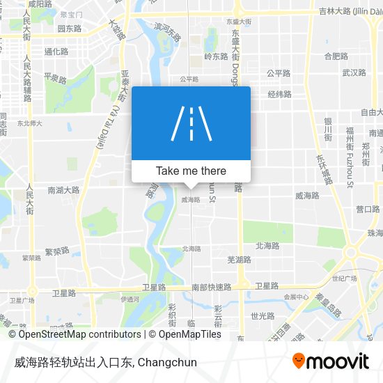 威海路轻轨站出入口东 map