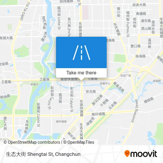 生态大街 Shengtai St map