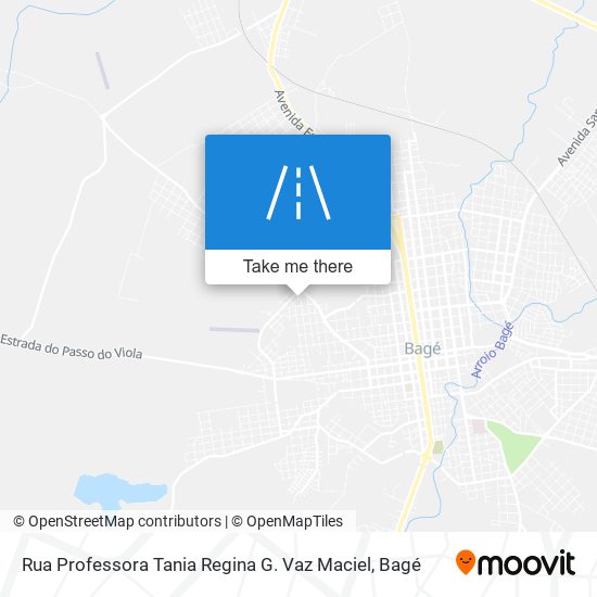 Mapa Rua Professora Tania Regina G. Vaz Maciel