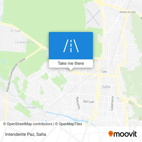 Intendente Paz map