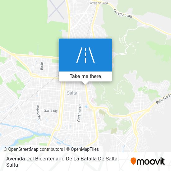 Avenida Del Bicentenario De La Batalla De Salta map