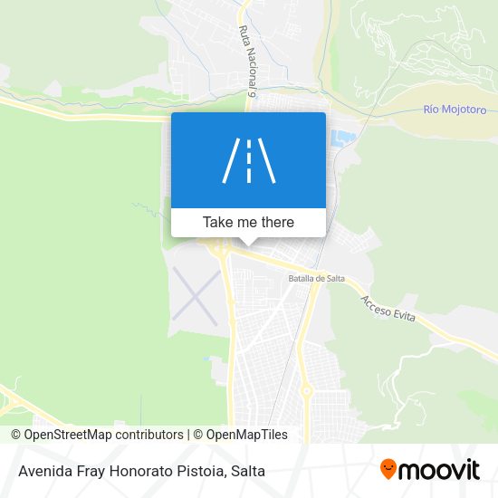Avenida Fray Honorato Pistoia map