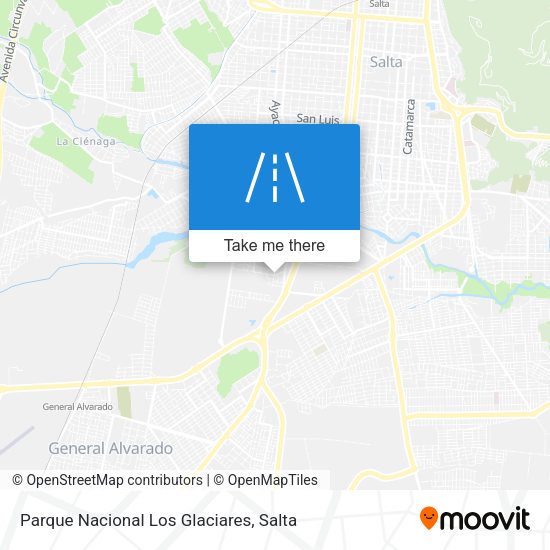 Mapa de Parque Nacional Los Glaciares