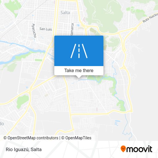 Mapa de Rio Iguazú