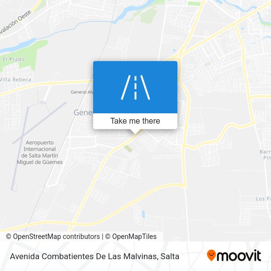 Mapa de Avenida Combatientes De Las Malvinas