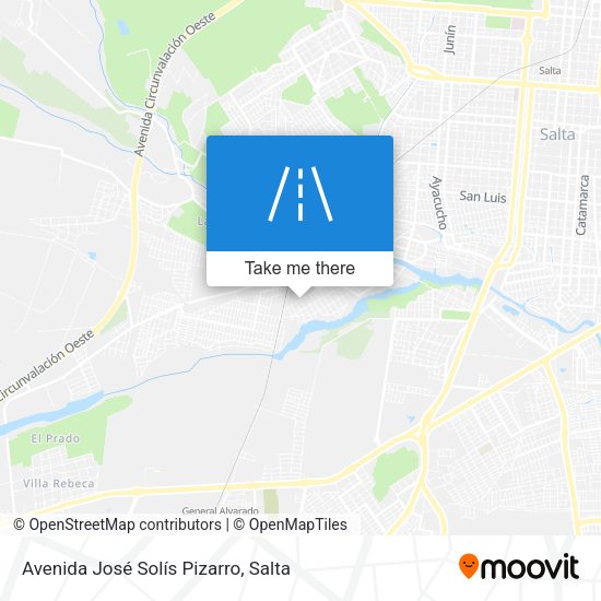 Avenida José Solís Pizarro map