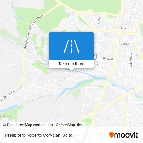 Mapa de Presbítero Roberto Corvalán