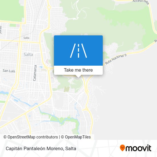 Capitán Pantaleón Moreno map