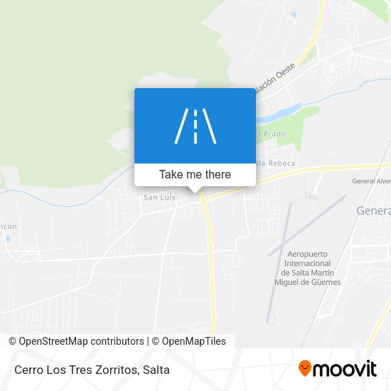 Mapa de Cerro Los Tres Zorritos
