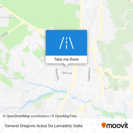 General Gregorio Aráoz De Lamadrid map