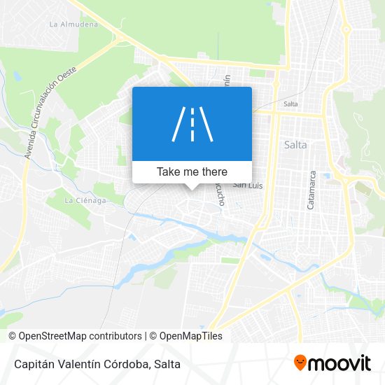 Mapa de Capitán Valentín Córdoba