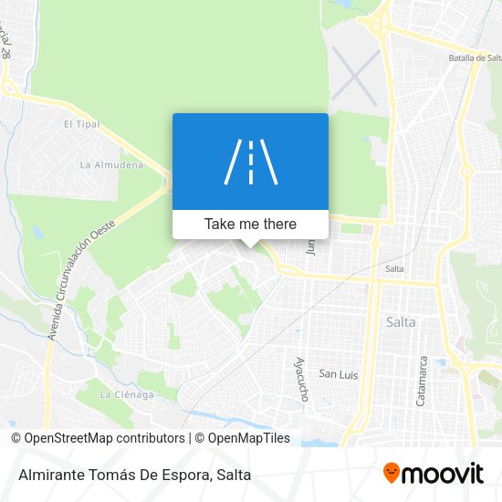 Almirante Tomás De Espora map