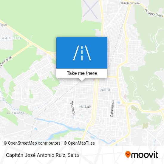 Capitán José Antonio Ruiz map