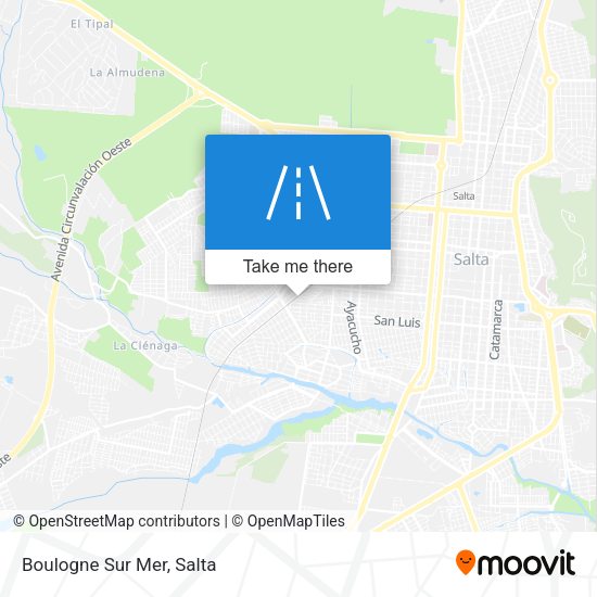 Mapa de Boulogne Sur Mer