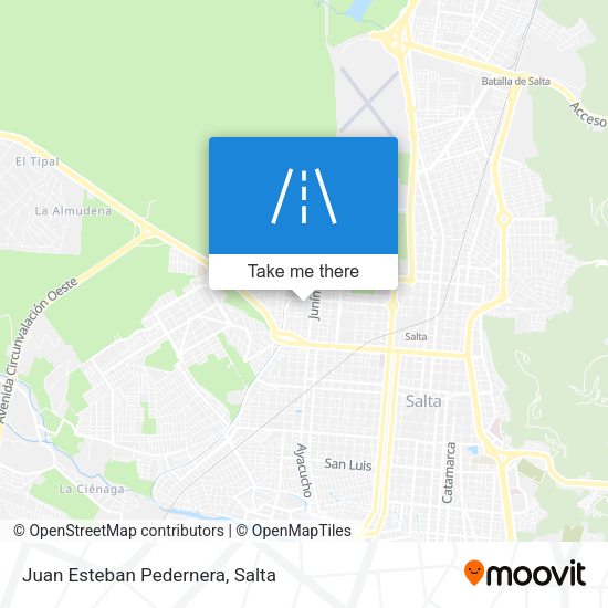 Juan Esteban Pedernera map