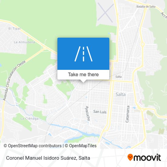 Coronel Manuel Isidoro Suárez map