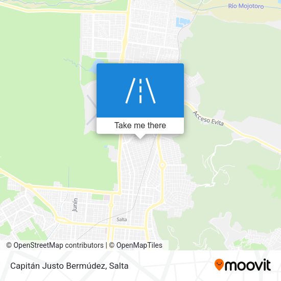Capitán Justo Bermúdez map
