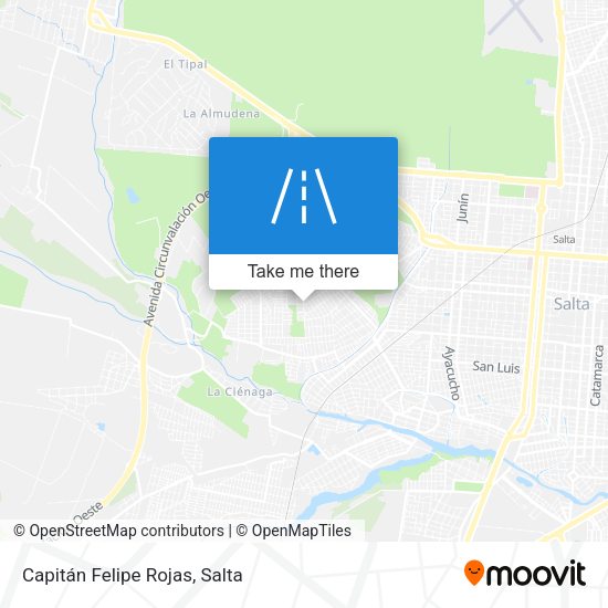 Capitán Felipe Rojas map