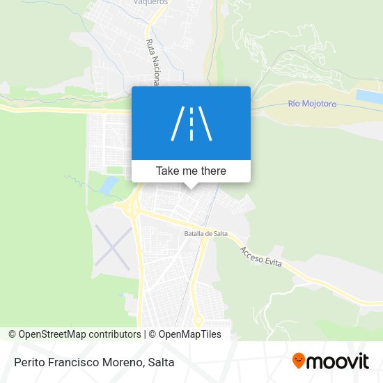 Perito Francisco Moreno map