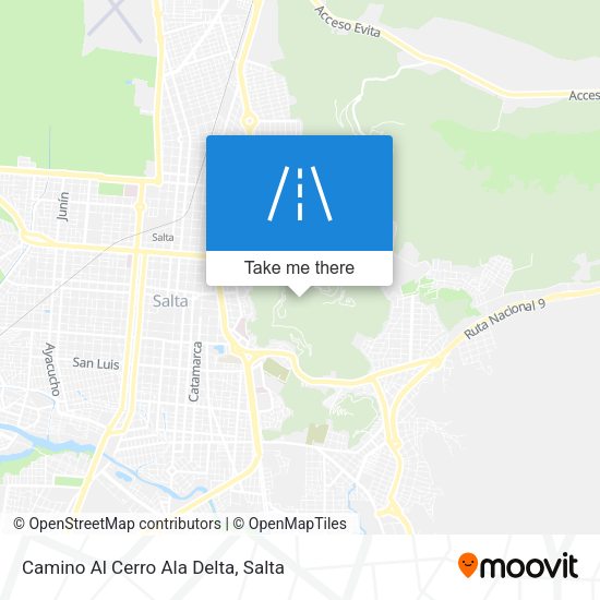 Mapa de Camino Al Cerro Ala Delta