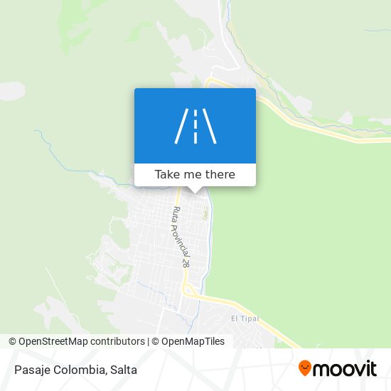 Pasaje Colombia map