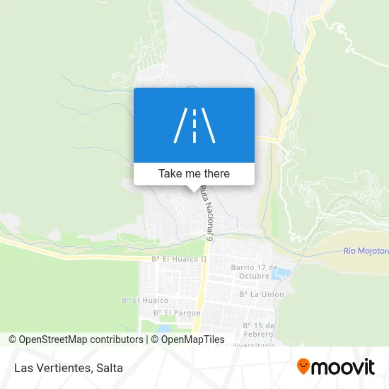 Las Vertientes map