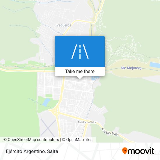 Mapa de Ejército Argentino