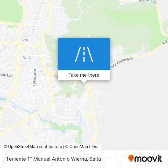 Teniente 1° Manuel Antonio Wierna map