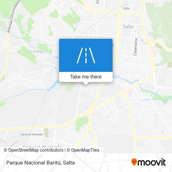 Mapa de Parque Nacional Baritú