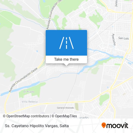 Ss. Cayetano Hipolito Vargas map