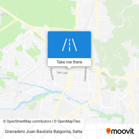 Granadero Juan Bautista Baigorria map