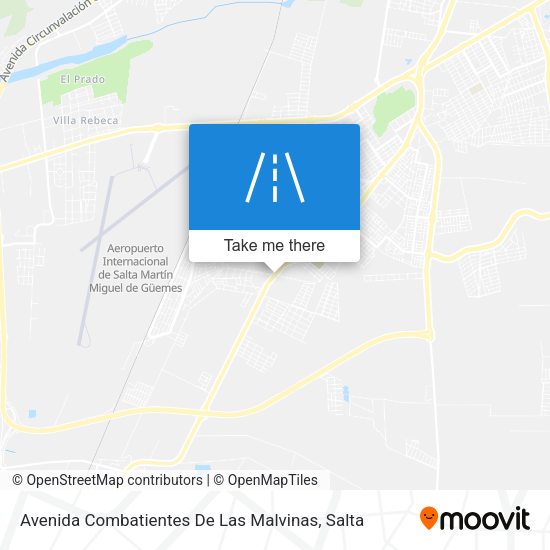 Mapa de Avenida Combatientes De Las Malvinas