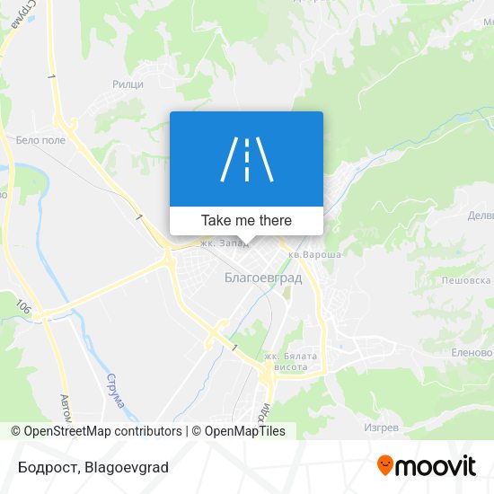 Бодрост map