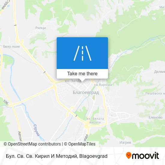 Карта Бул. Св. Св. Кирил И Методий