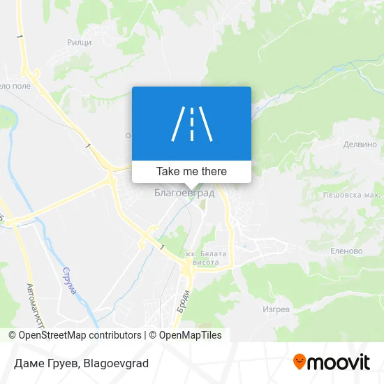 Карта Даме Груев