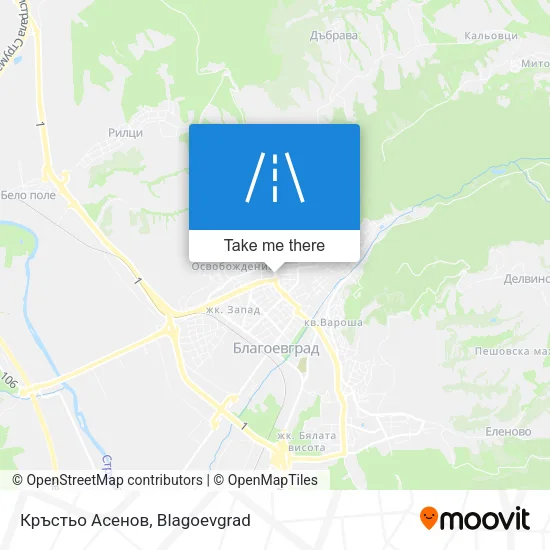 Карта Кръстьо Асенов