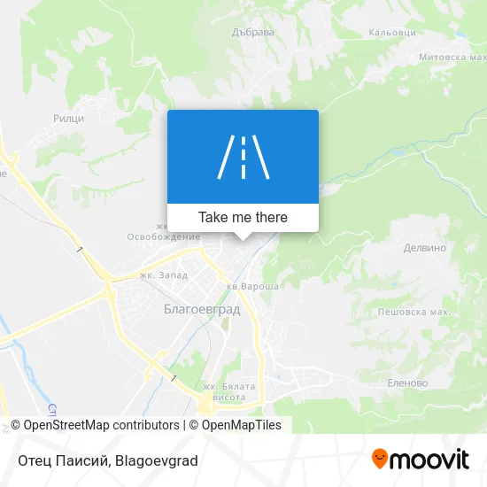 Карта Отец Паисий