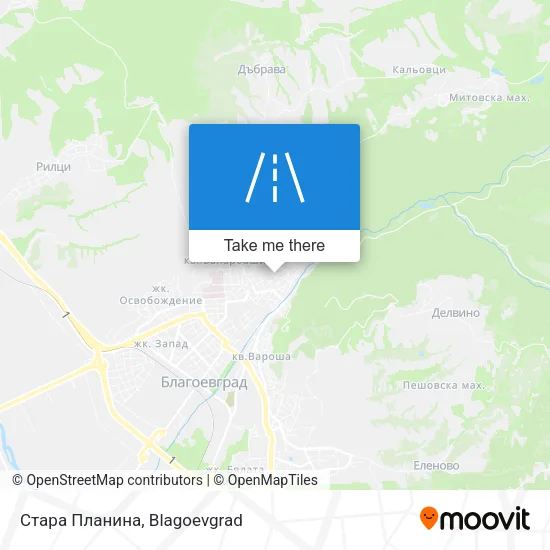 Карта Стара Планина