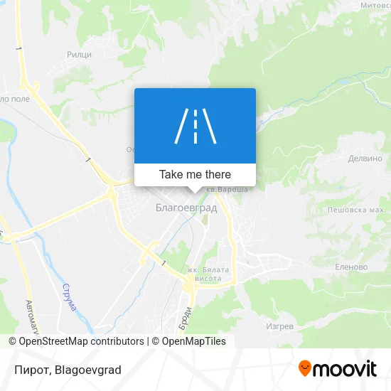 Пирот map