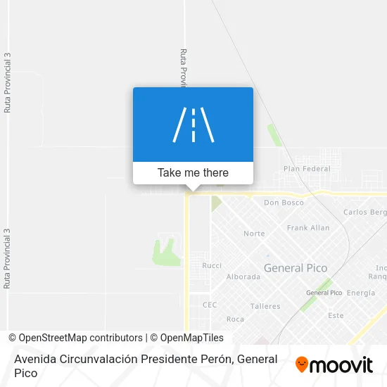 Mapa de Avenida Circunvalación Presidente Perón