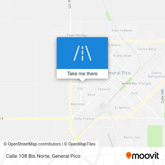 Calle 108 Bis Norte map